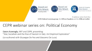CEPR webinar series on Political Economy - 6/05/ 2020: Daron Acemoglu