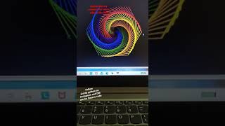 Rainbow benzene using Python turtle graphics by Only python.