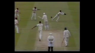 DEREK PRINGLE c JEFF DUJON b COURTNEY WALSH 1 ENGLAND v WEST INDIES TEST 2 DAY 2 LORD'S JUNE 17 1988