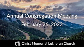 2023 02 26 CMLC Congregation Meeting