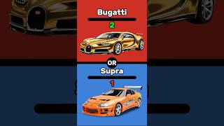 Bugatti Vs. Toyota Supra. Would you rather (quiz..,challenge,‘question.