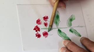 【アートセラピー】５分で描けるかんたん絵手紙（菊）