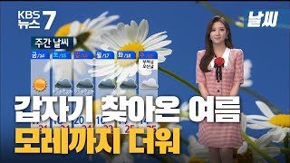 [날씨] 갑자기 찾아온 여름...모레까지 더워 / KBS 뉴스7 대전 세종 충남 - 5월 12일 (수)