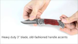 Old Fashioned Custom Engraved Pocket Knife