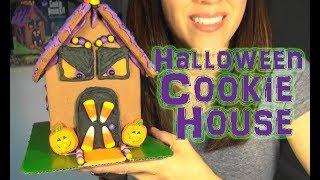 SasseEkrafts ASMR: Decorating a  Halloween Cookie House | Holiday Crafts | Haunted House