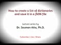 How to Create a List of Dictionaries in Python and Save It in a JSON File