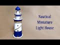 DIY How to Make a Lighthouse | DIY Nautical Miniature Lighthouse | DIY Lighthouse from Card Board