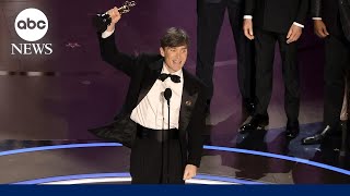 Oscars 2024: Cillian Murphy accepts Academy Award for Best Actor in 'Oppenheimer