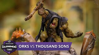 Orks vs Thousand Sons  - 9th Edition Warhammer 40k Battle Report - Round 1 Game 4