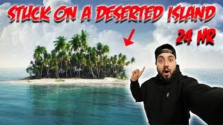 SLEEPING ON A DESERTED ISLAND IN THE OCEAN GONE WRONG // 24 HOUR OVERNIGHT CHALLENGE ON AN ISLAND