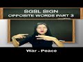 Singapore Sign Language (SgSL) Lesson: Opposite Words Part 3