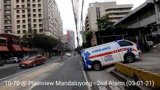 10-70 @ Plainview Mandaluyong - 2nd Alarm (03-01-21)