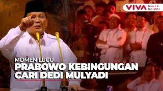 Tak terlihat Saat Diabsen, Momen Bingung Prabowo 'Kehilangan' KDM