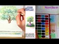 crystal watercolor painting amethyst february birthstone wisdom 水晶水彩畫 紫水晶 二月出生石 智慧 水彩示範