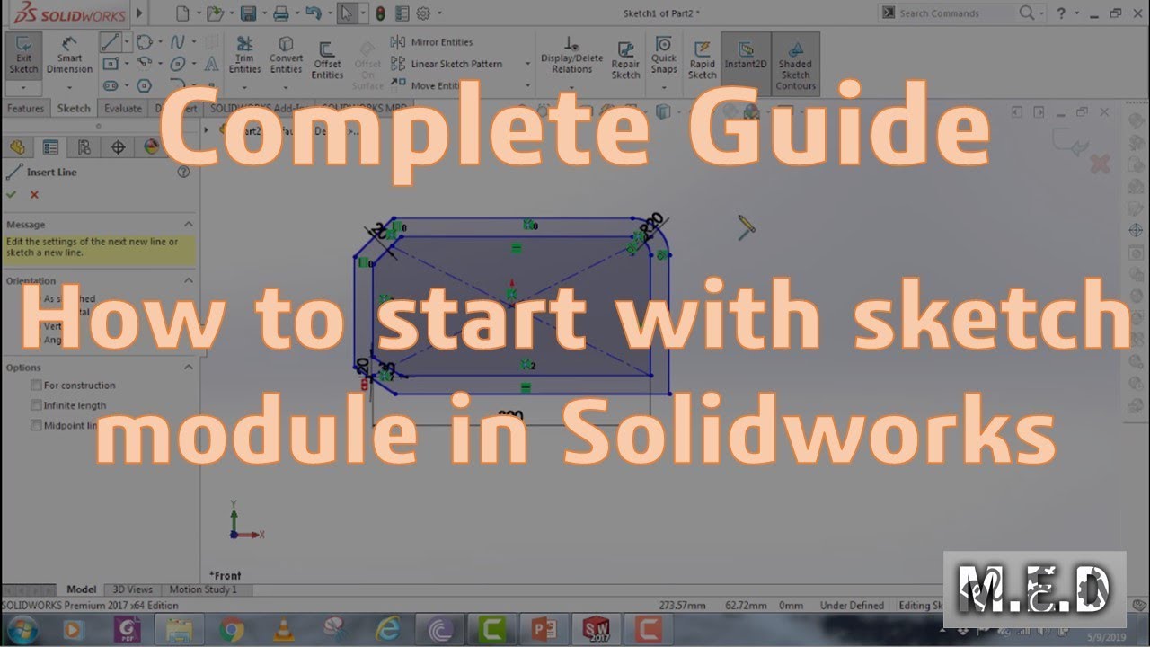 Solidworks Tutorial | Beginners | How To Use Sketch Module - YouTube