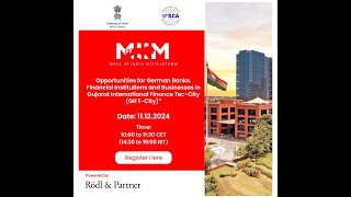 MIIM Webinar | Opportunities in GIFT City, Gujarat | 11.12.2024