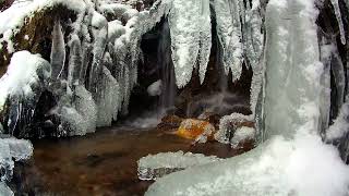 ❄️고드름 낀 산골짜기에서 흐르는 맑은 물소리ㅣ마음을 편안하게 해주는 자연의 물소리ㅣ수면, 명상, 공부 백색소음 ASMR