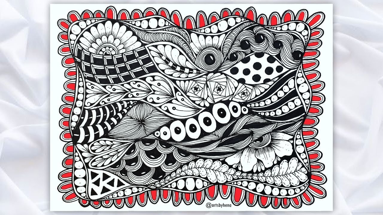Zentangle Pattern For Beginners Youtube