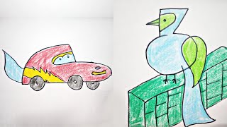5 Awesome Drawing Tricks For Kids ! Easy Drawing Tutorial ! Step By Step
