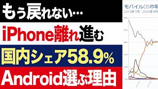 【2chニュース】決別…iPhoneユーザーが減少中。「iPhone」vs「Android」国内シェア最新事情【時事ゆっくり】