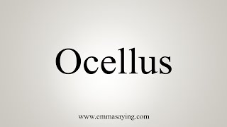 How To Say Ocellus