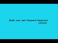 Make your own Custom-length, strong and unique Password | Java | Coding  | Password Generator