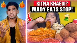 MADDY EATS & MUKBANG ROAST! (KITNA KHAOGI DIDI?) 🤮@MaddyEats