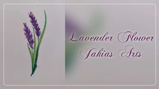 How to draw a Lavender Flower with Color pencil Step by Step। Simple flower art। Easy learning