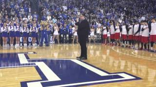 Jordan Smith sings the national anthem in Rupp Arena.