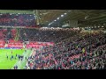 nottingham forest fans at full time in old trafford