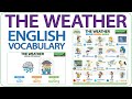 Weather Vocabulary in English - Weather nouns, weather adjectives, weather verbs