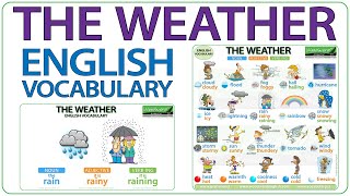 Weather Vocabulary in English - Weather nouns, weather adjectives, weather verbs