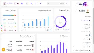 Modern HRM Admin Dashboard with Employee Data, Attendance & Payroll Reports