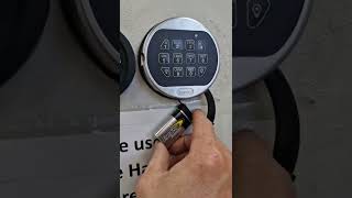 Showing the battery change on a La Gard keypad