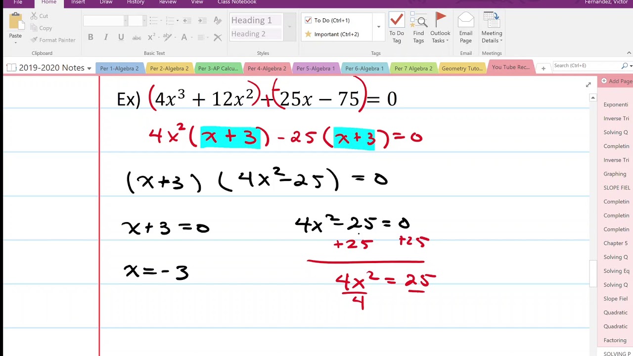 SOLVING POLYNOMIAL EQUATIONS BY FACTORING Part 2 - YouTube