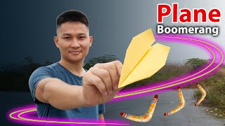 DIY simple paper airplane at home that works like a boomerang