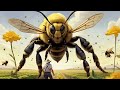 a woman stops a war in ukraine between giant bees and people