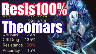 【Summoners War RTA】This is Trap!, The Power Resis100% Theomars, taking him down is pretty hard!!