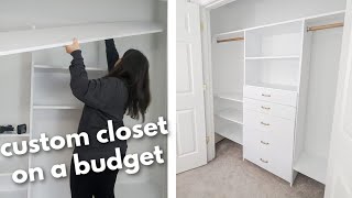 How to Build a DIY Closet Organizer with Drawers (so much storage!)