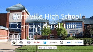 Aerial Campus Tour of Northville High School, Northville, Michigan 48168