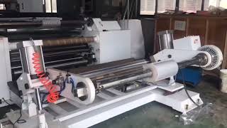 LFQ-1300W three motors horizontal slitting machine for paper jumbo rolls (thickness range 40~400gsm)