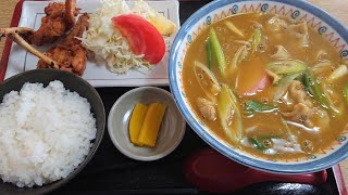 創業60年の激渋食堂『名物の中華そば(からあげ定食)大盛り【小谷食堂】京都府八幡市のソールフードのラーメン　Kyoto old ramen