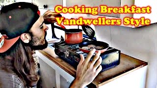 Cooking Breakfast In The Campervan  Vandweller Style - Sausage & Grits - Van Life