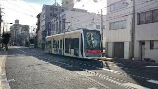 【2022年2月12日で運行終了】阪堺電車1101編成(「想いをはこぶ〜未来へ」RP)天王寺駅前行き発車シーン