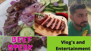 How to Cook Steak Perfectly|How To Make Pan Seared Steak|Steak Recipe/vlogs and entertainment
