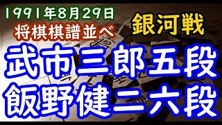 将棋棋譜並べ▲武市三郎五段 対 △飯野健二六段 第１期銀河戦本戦トーナメントBブロック６回戦