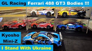 Kyosho Mini-Z - GL Racing Ferrari 488 GT3 Bodies