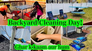 Alhamdulillah yeh kaam bhi done houa || Backyard cleaning motivation || Majboori saab sikha deeti ha