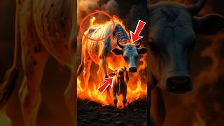 🐄🤔 गाय और उसके बच्चें पर लगा आग फिर क्या हुआ? 🔥 #cow #animals #animation #calf #cowvideos