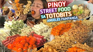 PINOY Street Food GIANT CALAMARES, Fried Chicken HEAD, SpicyDinamite, CheeseStik | TOTOBITS Pampanga